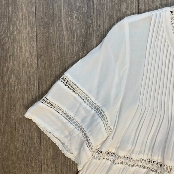 Aritzia Wilfred Beaudry Babydoll Blouse top Short SleevePeasant Cream Size XS - Picture 12 of 16